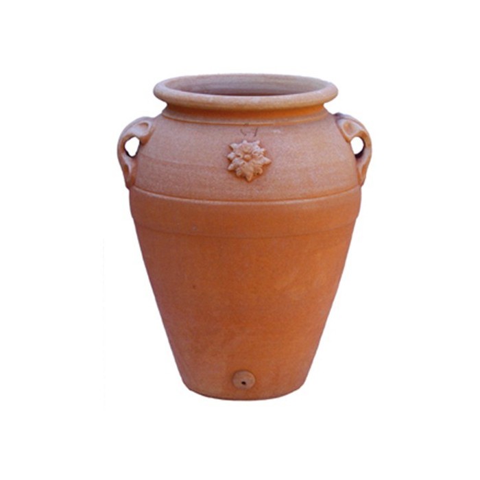 Portaombrelli con rosetta a tornio in terracotta