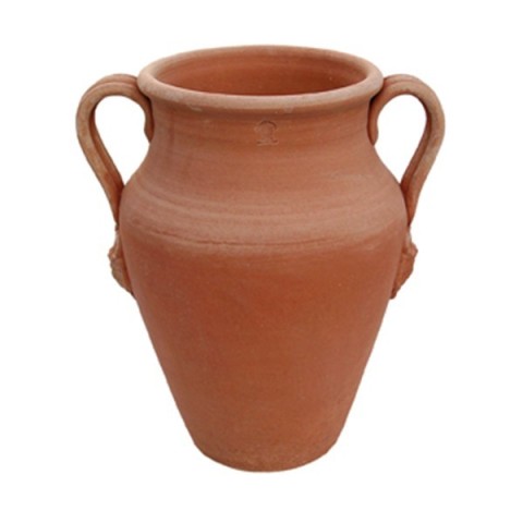 Portaombrelli con manici a tornio in terracotta