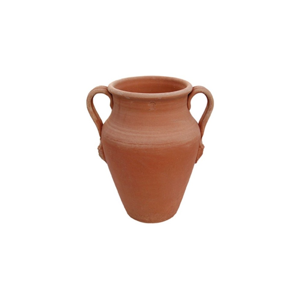 Portaombrelli con manici a tornio in terracotta