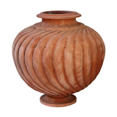 Vaso decorato in terracotta d'Impruneta