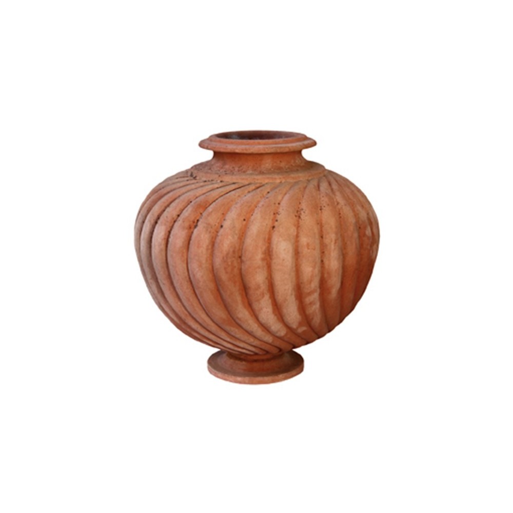 Vaso decorato in terracotta d'Impruneta