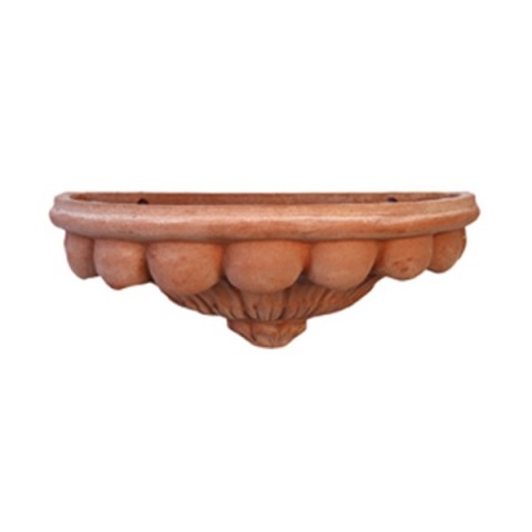 Tasca a parete baccellata in terracotta | Terreoctte Cestenoli