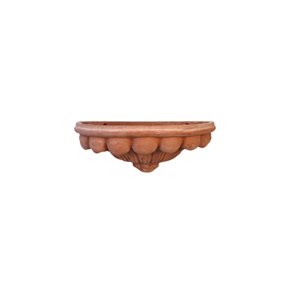 Tasca a parete baccellata in terracotta | Terreoctte Cestenoli
