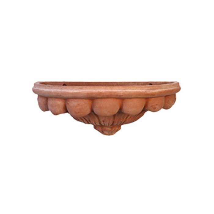 Tasca a parete baccellata in terracotta | Terreoctte Cestenoli
