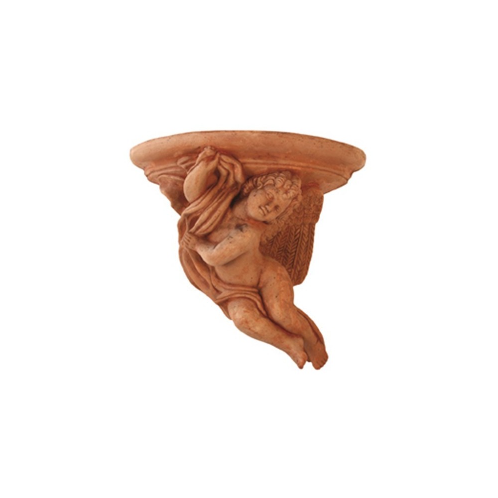 Tasca a parete con putto in terracotta | Terrecotte Cestenoli