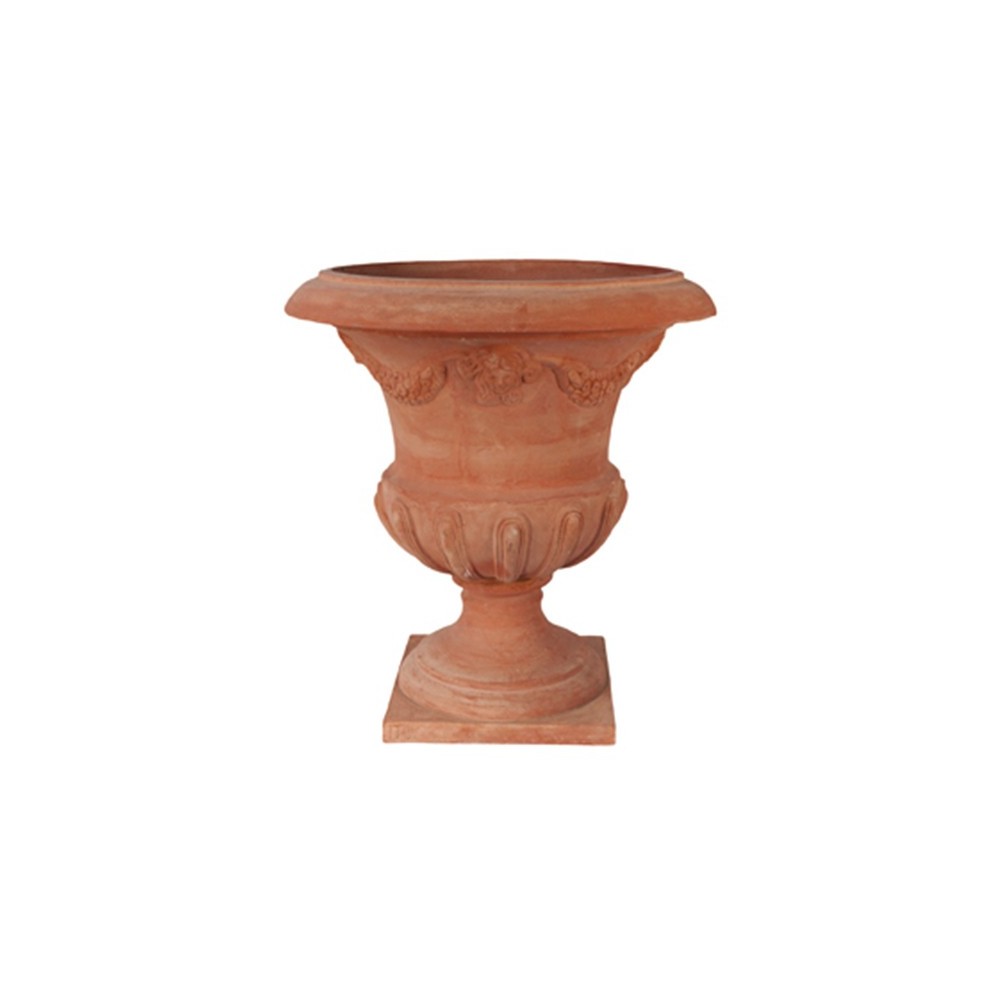Vaso a Calice Festonato in Terracotta