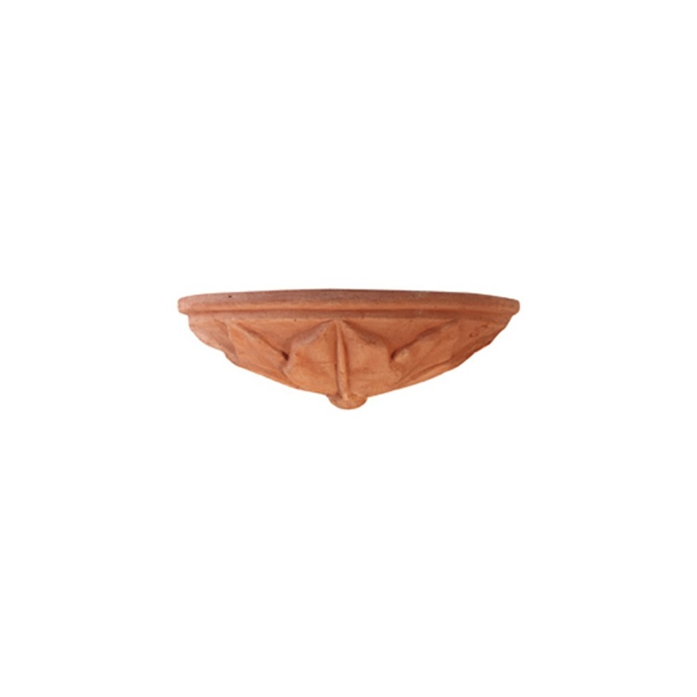 Tasca a parete con foglie d'acanto in terracotta