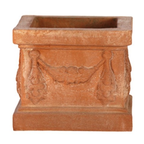 Quadratino festonato in terracotta