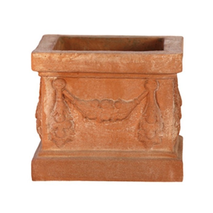 Quadratino festonato in terracotta