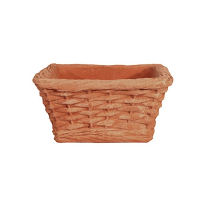 Cesto quadrato in terracotta