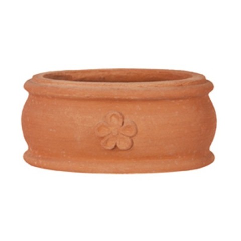 Ovale con fiore in terracotta
