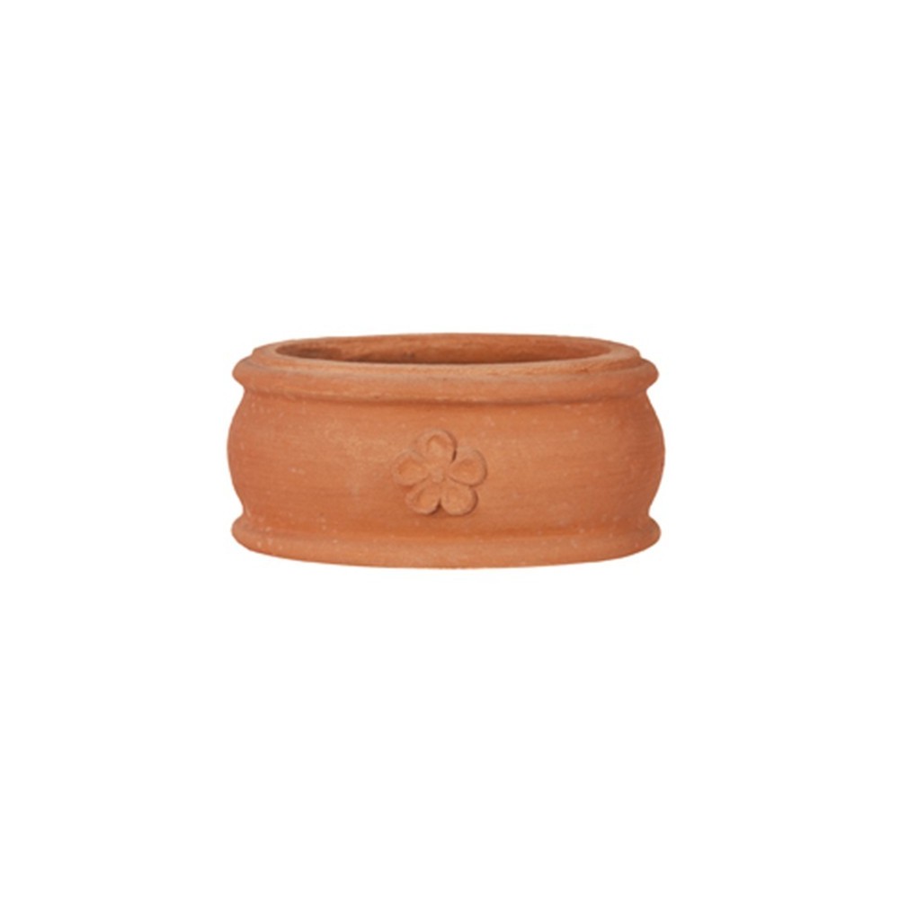 Ovale con fiore in terracotta