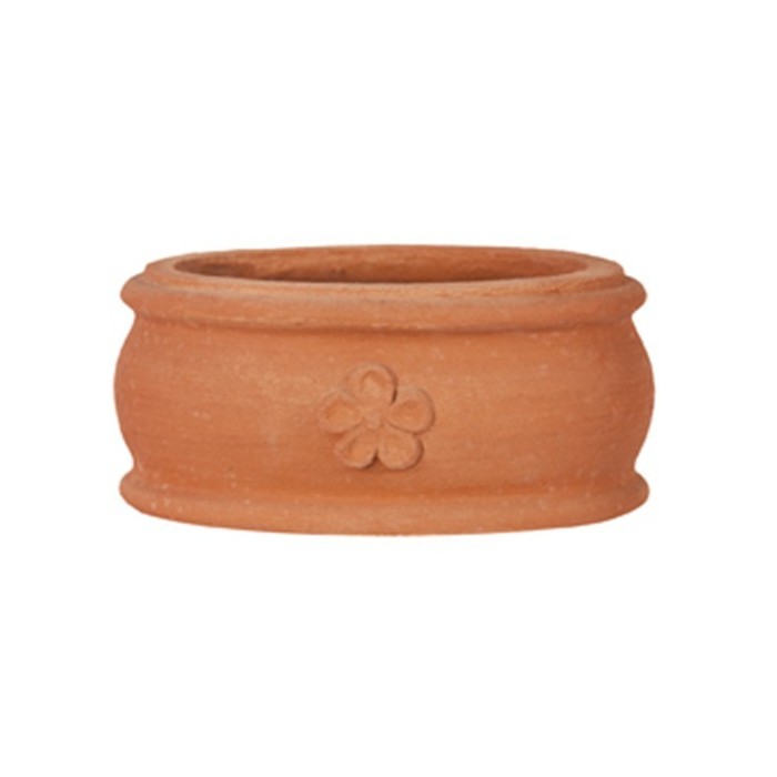 Ovale con fiore in terracotta