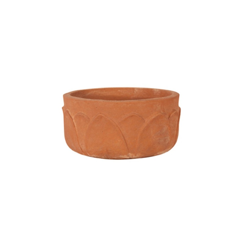 Vasetto basso fior di loto in terracotta | Terrecotte Cestenoli