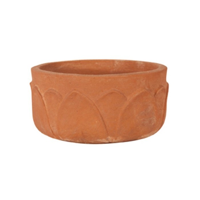Vasetto basso fior di loto in terracotta | Terrecotte Cestenoli