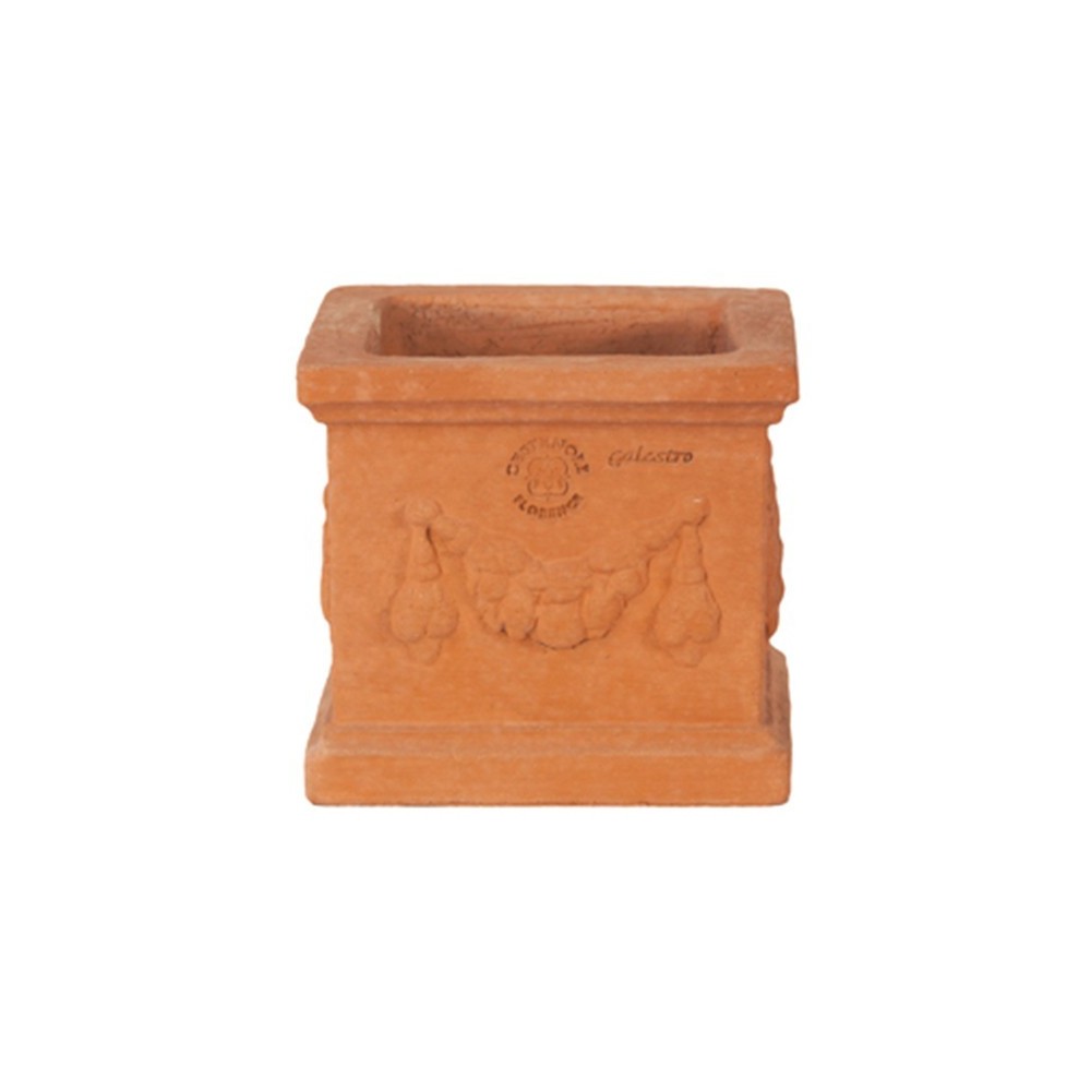 Vaso quadro mignon festonato in terracotta | Terrecotte Cestenoli