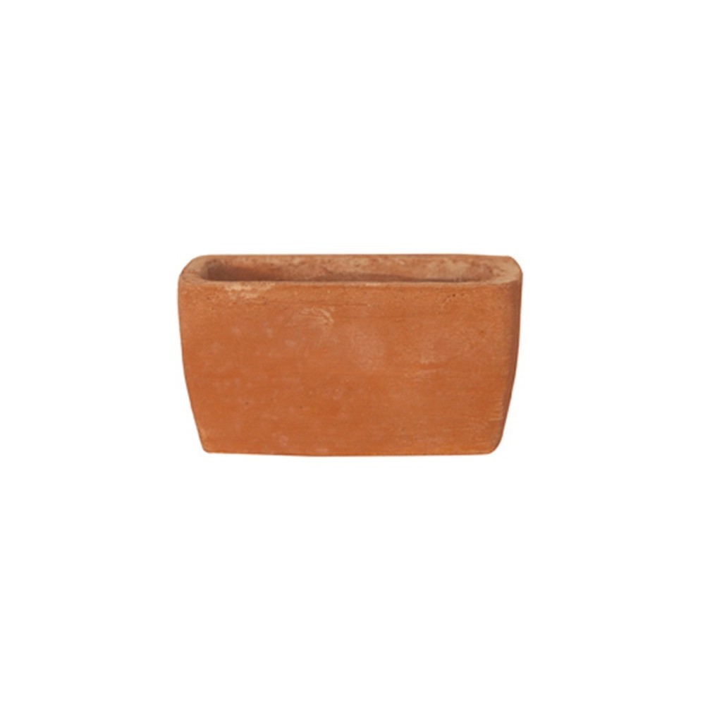 Vaso rettangolare mignon liscio in terracotta | Terrecotte Cestenoli