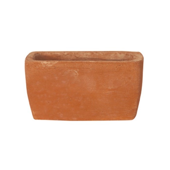 Vaso rettangolare mignon liscio in terracotta | Terrecotte Cestenoli