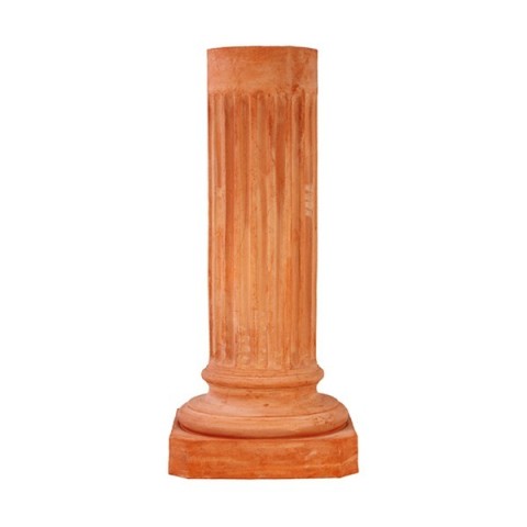 Colonna scannellata senza capitello in terracotta