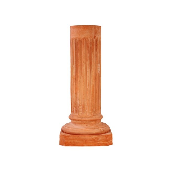 Colonna scannellata senza capitello in terracotta