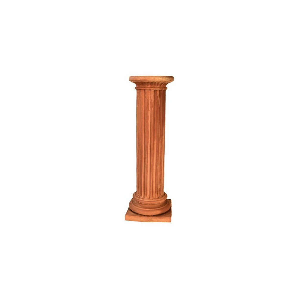 Colonna scannellata in terracotta