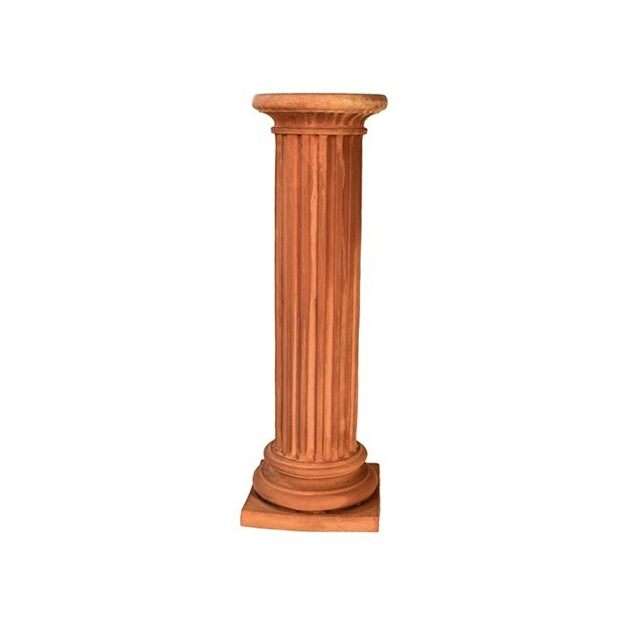 Colonna scannellata in terracotta