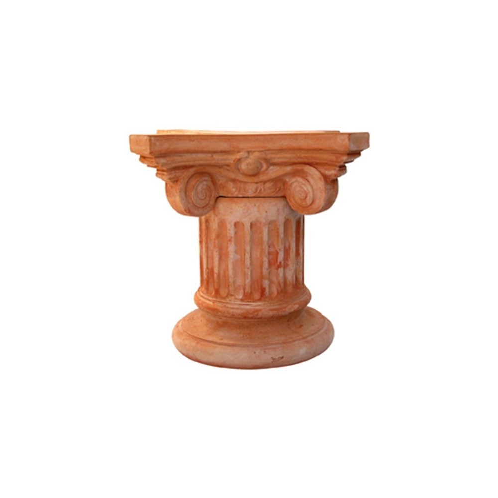 Colonna ionica bassa in terracotta