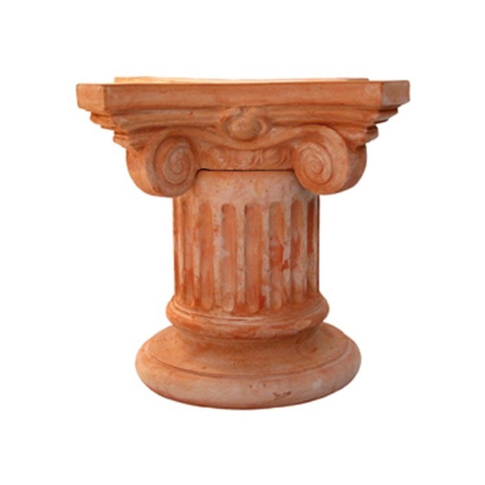 Colonna ionica bassa in terracotta