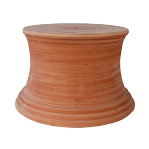 Base liscia a tornio in terracotta