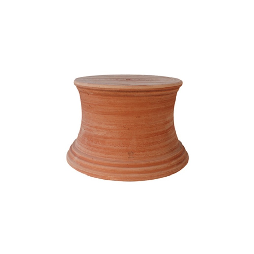 Base liscia a tornio in terracotta
