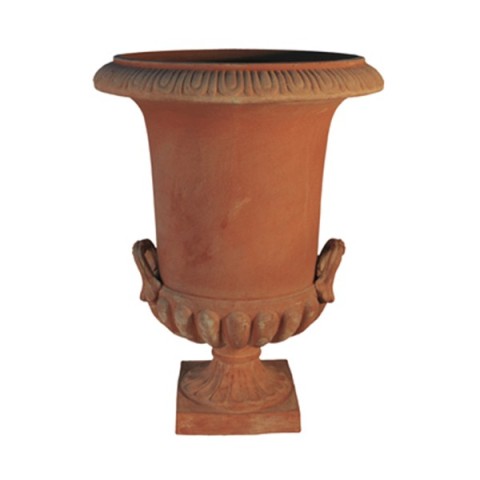 Terracotta Chalice Vase with Handles