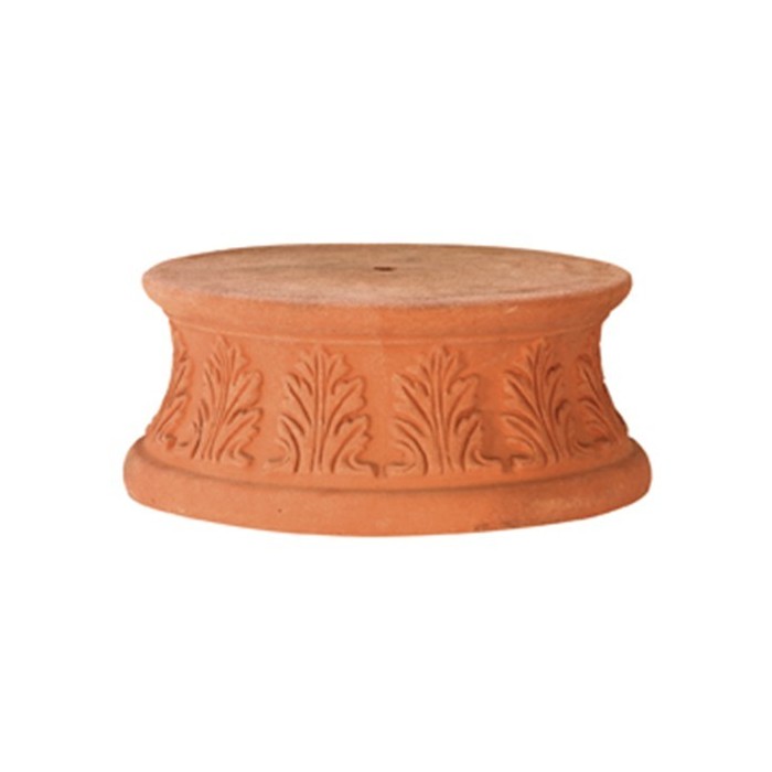 Base con foglie d'acanto in terracotta d'Impruneta | Terrecotte Cestenoli