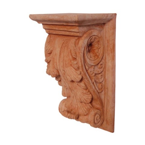 Mensola con foglia d'acanto in terracotta | Terrecotte Cestenoli