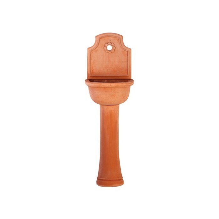 Fontana a parete piccola liscia in terracotta