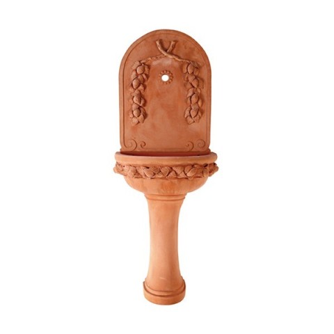 Fontana a parete con limoni in terracotta