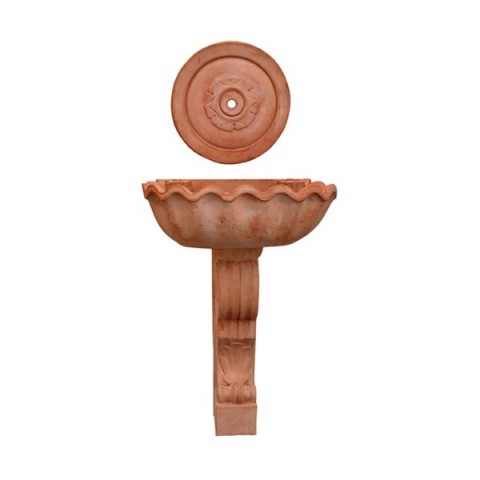 Fontana a parete in terracotta