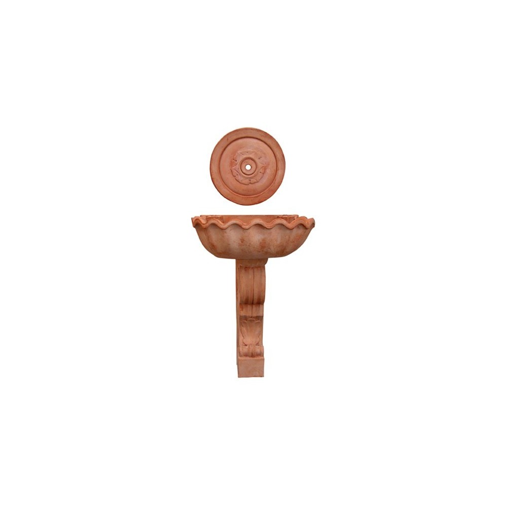 Fontana a parete in terracotta