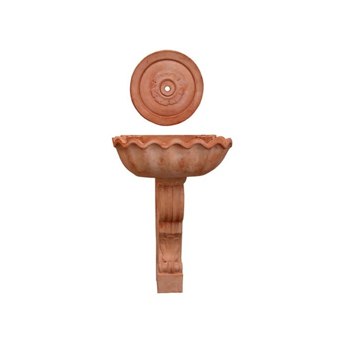 Fontana a parete in terracotta