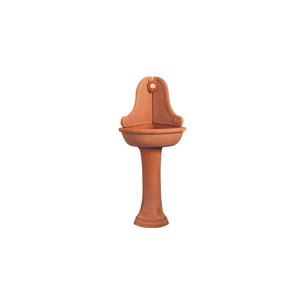 Fontana a parete angolare in terracotta | Terrecotte Cestenoli