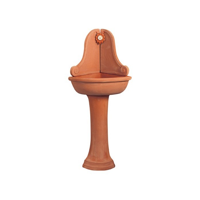 Fontana a parete angolare in terracotta | Terrecotte Cestenoli