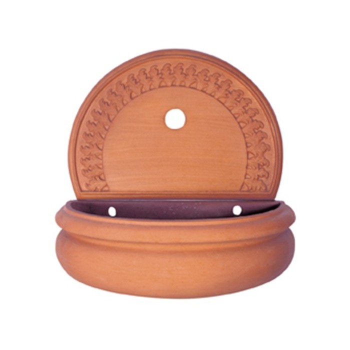 Fontana a parete con maschera in terracotta