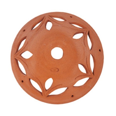 Lampada a sospensione intagliata in terracotta