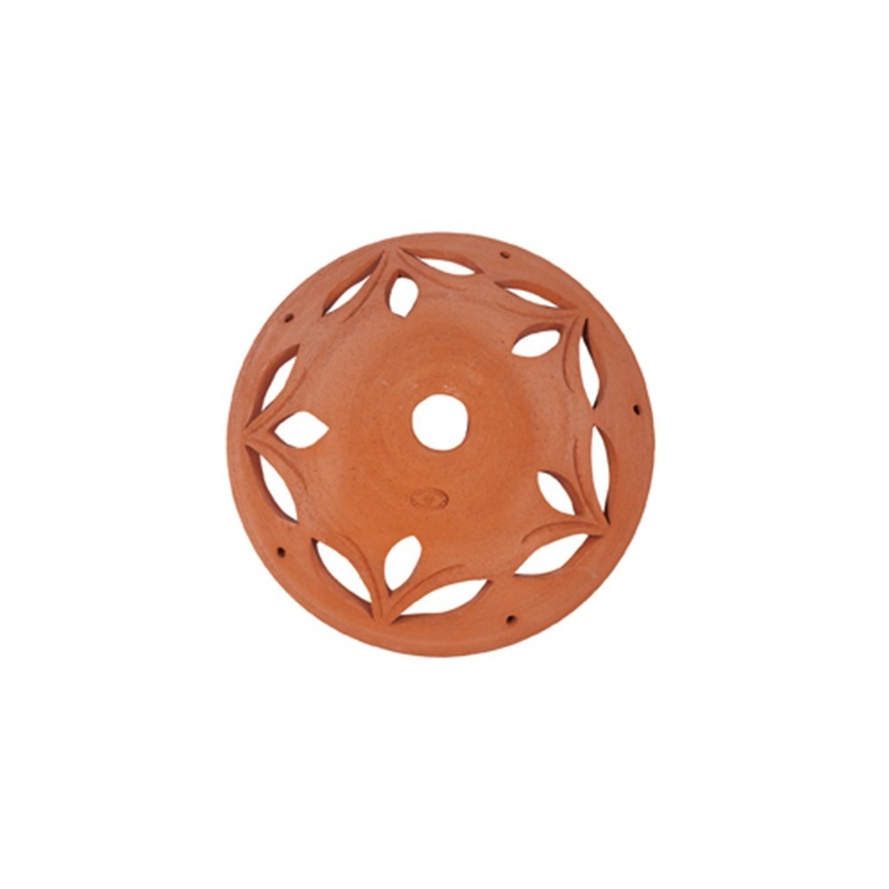 Lampada a sospensione intagliata in terracotta