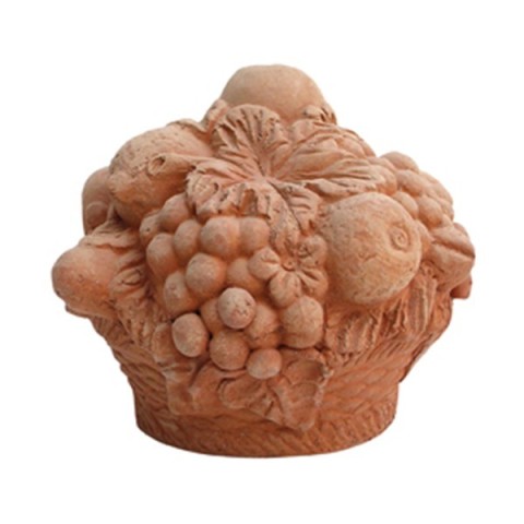 Cesto frutta tondo in terracotta d'Imprueneta | Terrecotte Cestenoli