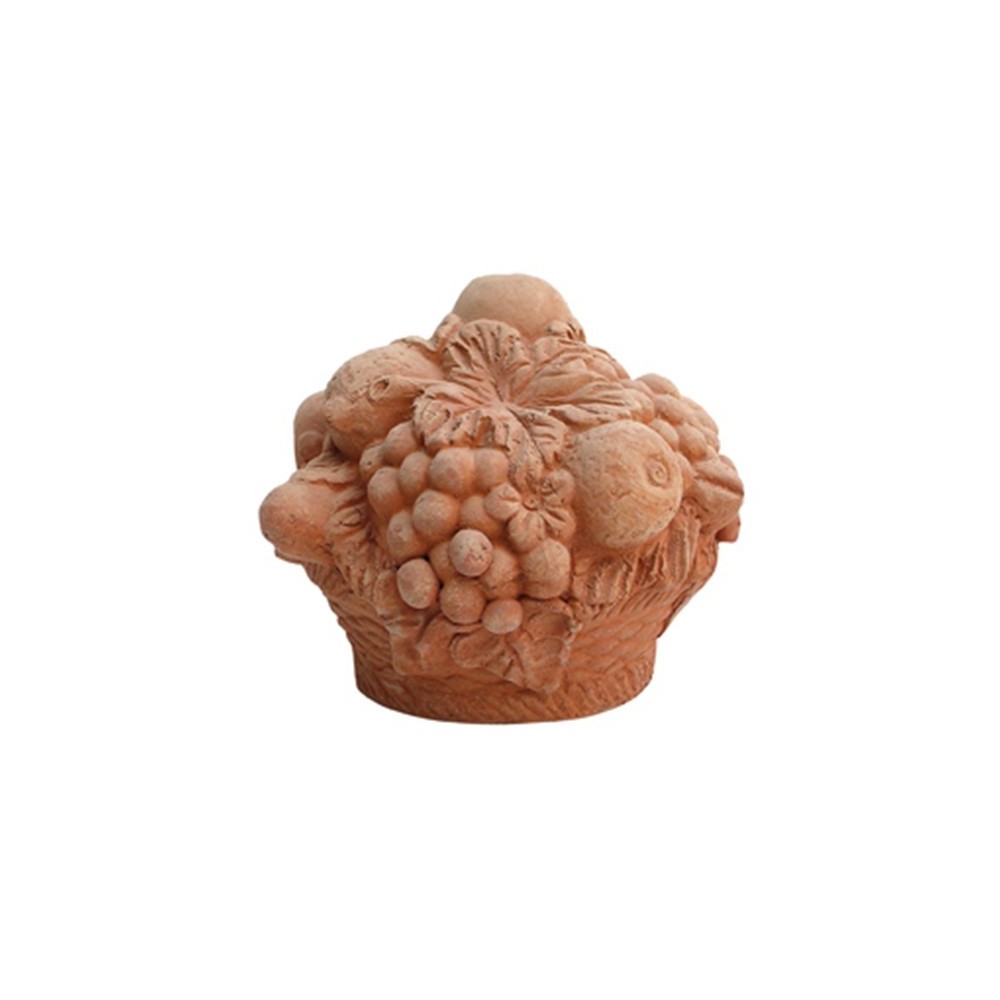 Cesto frutta tondo in terracotta d'Imprueneta | Terrecotte Cestenoli
