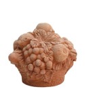 Cesto frutta tondo in terracotta d'Imprueneta | Terrecotte Cestenoli