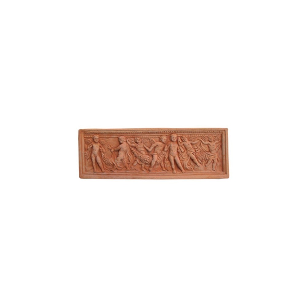 Pannello amorini in terracotta