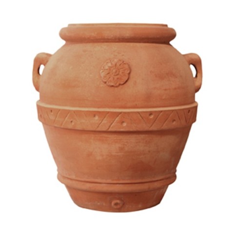 Orcio con Rosetta in Terracotta d'Impruneta