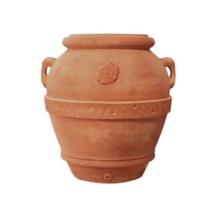 Orcio con Rosetta in Terracotta d'Impruneta