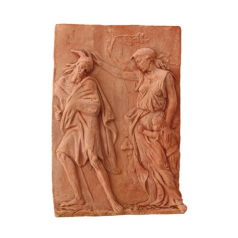 Pannello della abbondanza che scaccia l'avaro in terracotta | Terrecotte Cestenoli